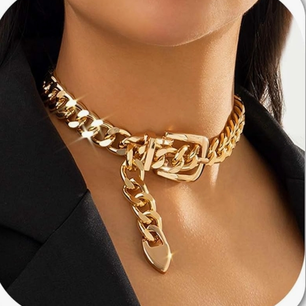 Gold Chain Choker‎ Necklace